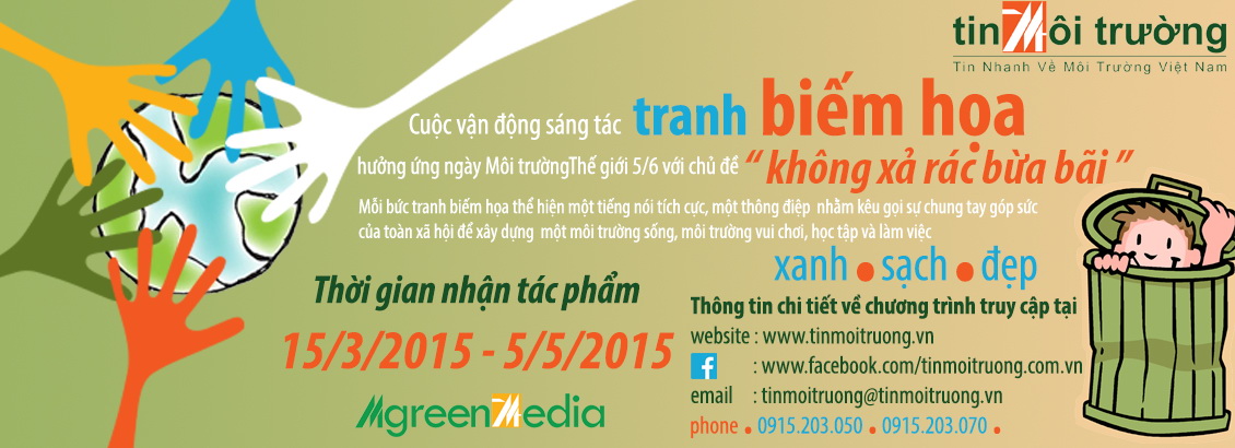 Đến với cuộc vận động vẽ tranh biếm họa "Không xả rác bừa bãi" bằng cả trái tim